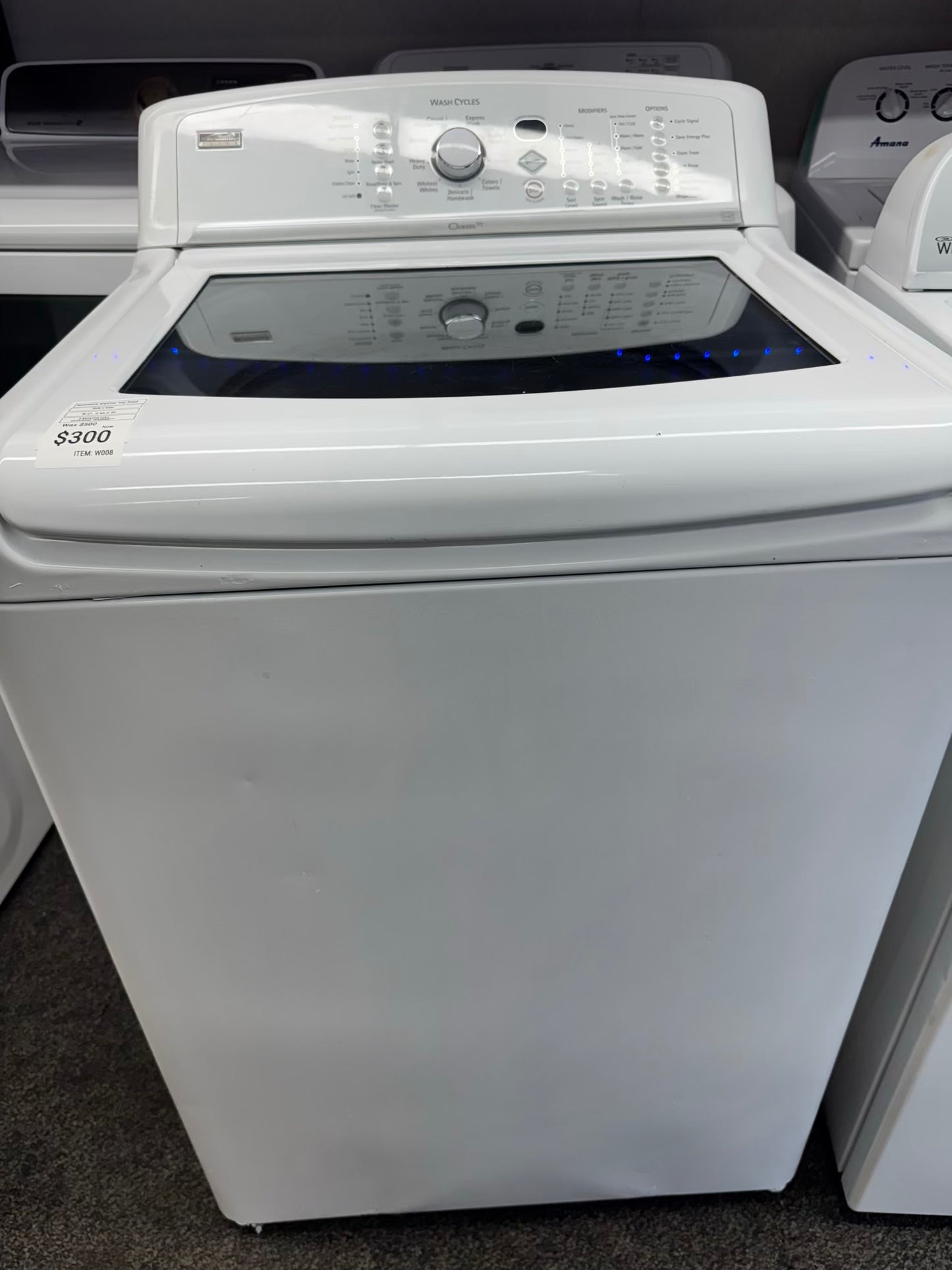Kenmore elite oasis HT top load washer machine whit glass door and clean washer technology