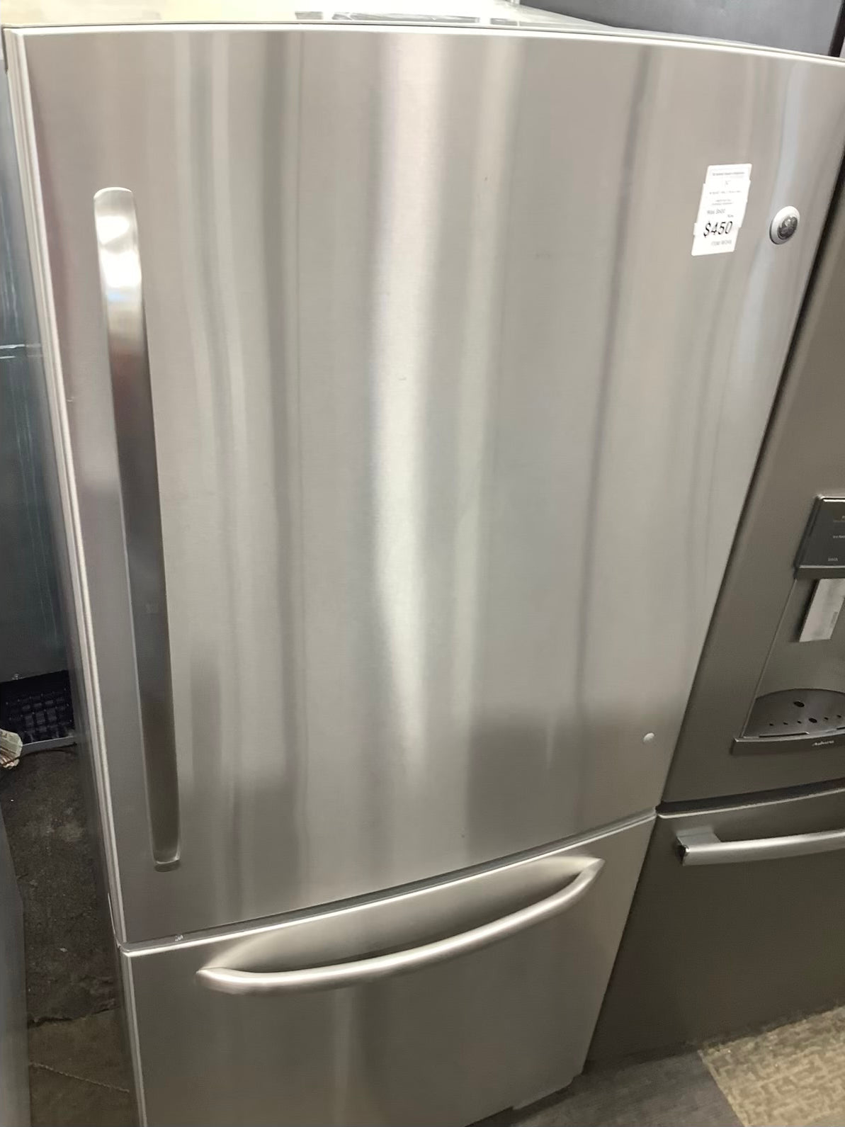Stainless steel GE Bottom Freezer Refrigerator