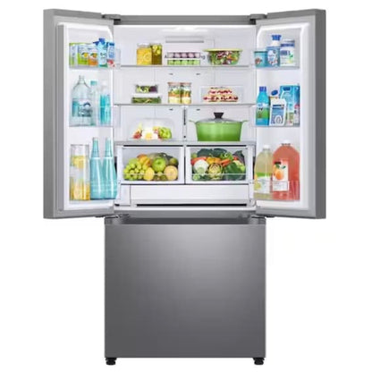 ⭐️ Mother’s Day ★ Samsung Open Box 33 in. W 24.5 cu. ft. 3-Door French Door Smart Refrigerator in Stainless Steel with Dual Icemaker  RF045 - ST2