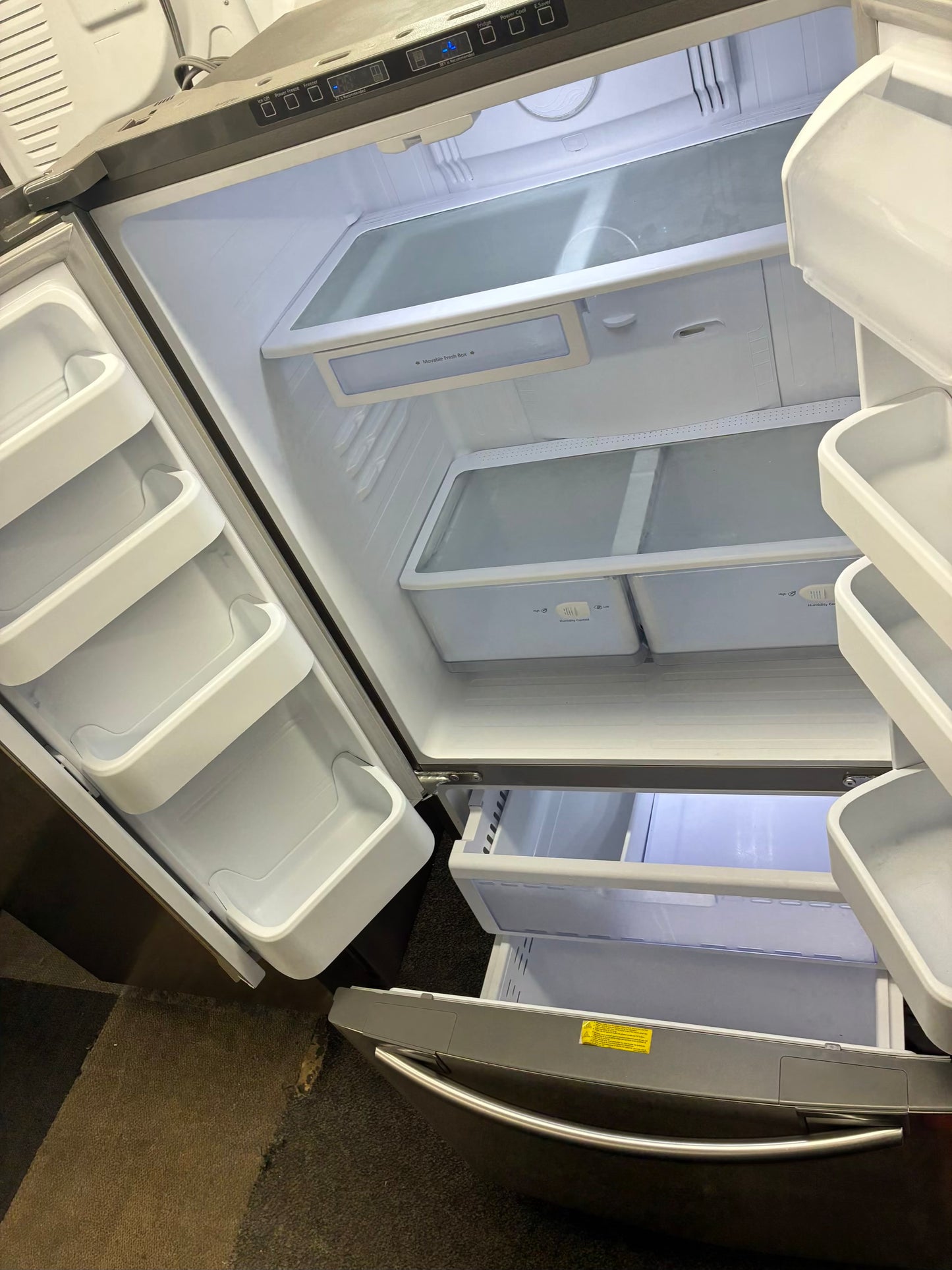 Samsung french door refrigerator stainless steel with ice maker 33” counter depth