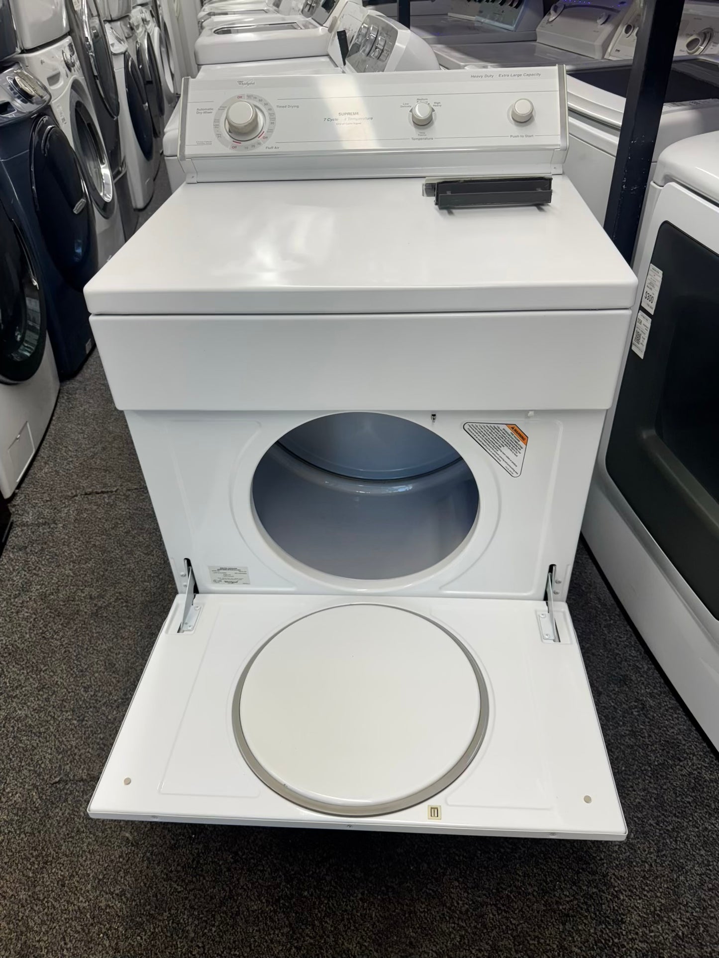 Whirpool supreme heavy duty extra large capacity electric dryer 220vlt