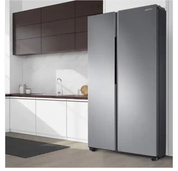 ★ Samsung Open Box 36 in. 28 cu. ft. Smart Side by Side Refrigerator in Fingerprint-Resistant Stainless Steel, Standard Depth RF539
