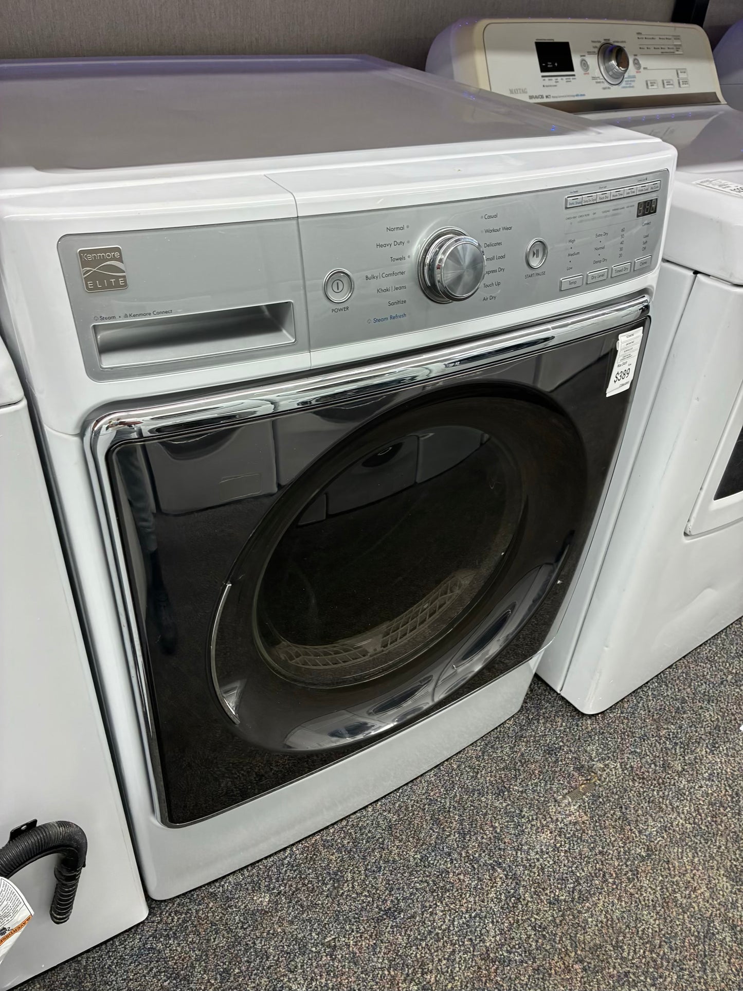 Kenmore elite gas dryer front load 29”