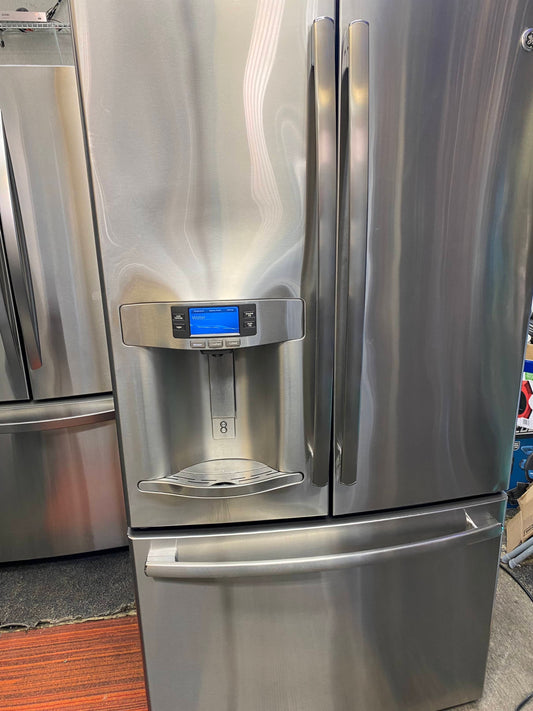 GE counter depth French door refrigerator stainless steel w/water ice dispenser 36 in