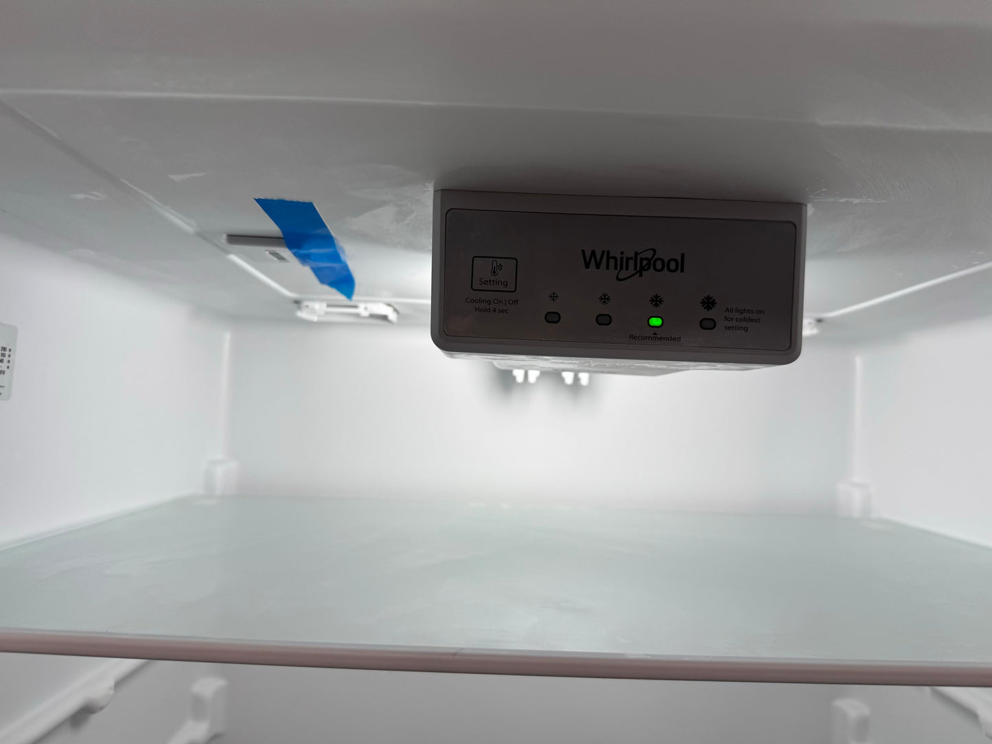 Whirpool top freezer stainless steel 28 inch