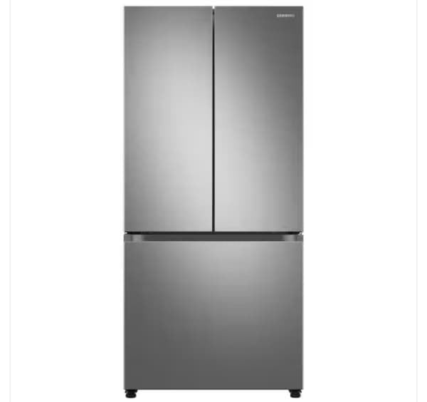 ★ Samsung Open Box 33 in. W 24.5 cu. ft. 3-Door French Door Smart Refrigerator in Stainless Steel with Dual Icemaker RF045 - ST2