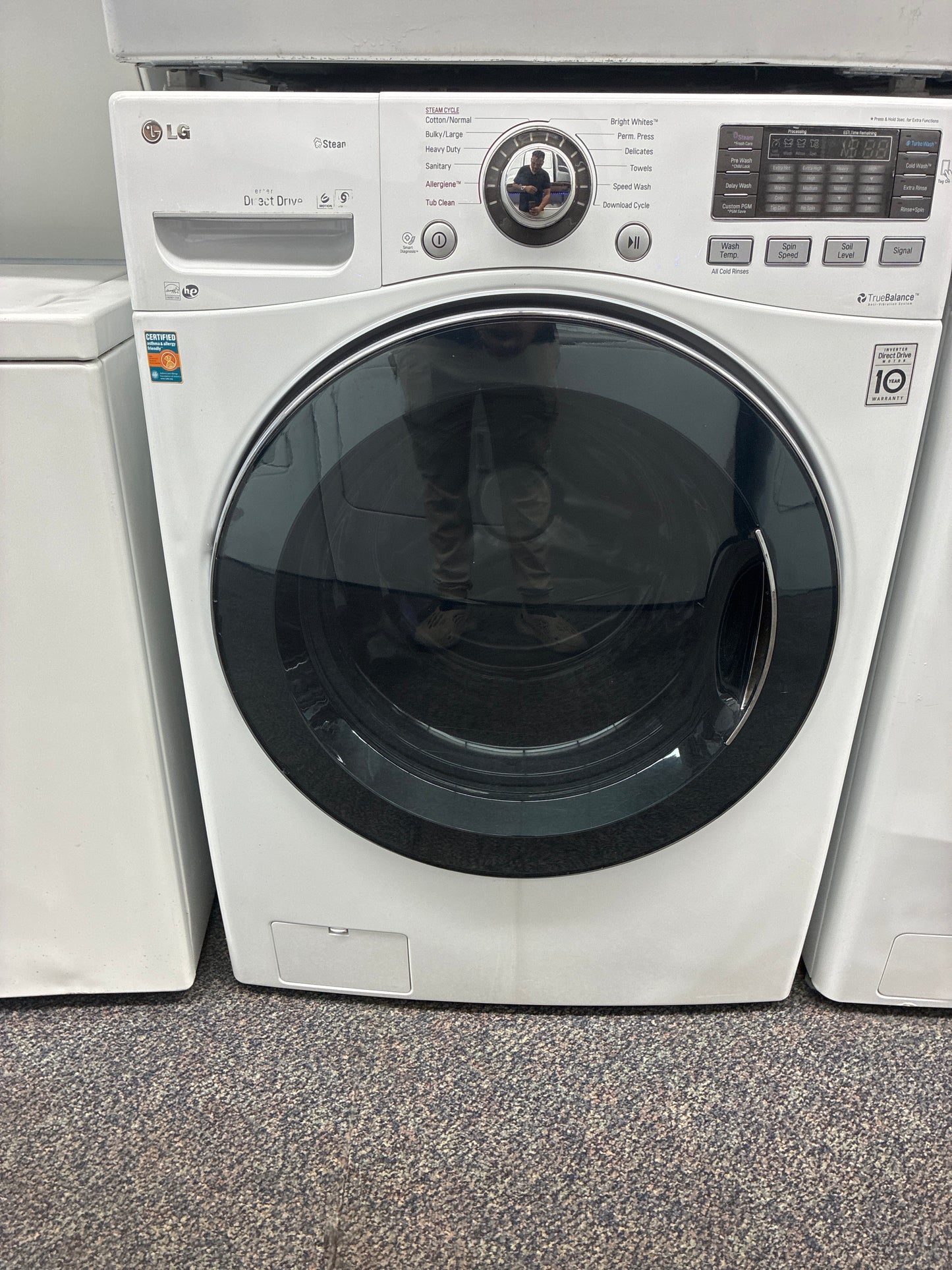 ^ Item: #ED19K LG high efficiency and electric dryer stainless steel drum front load ,stackable or side by side 27”