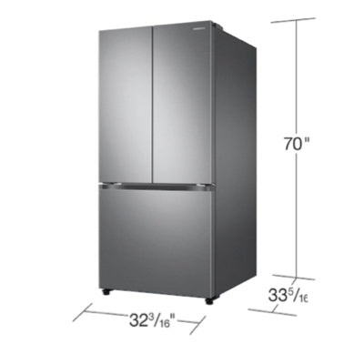 ⭐️ CYBER MONDAY ★ Samsung 33” Open Box - 25 cu. ft. 3-Door French Door Smart Refrigerator with Beverage Center - Stainless Steel RF302