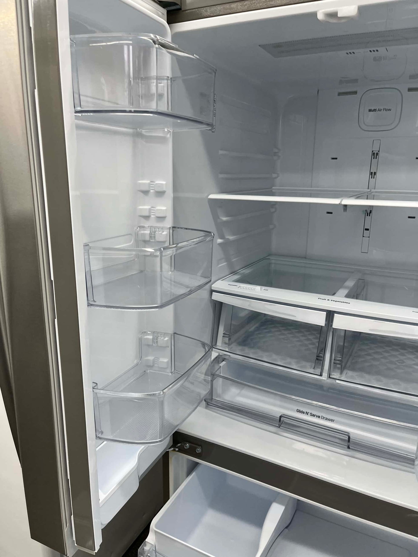- Item: #RF29F LG french door refrigerator stainless steel w/water ice dispenser 36 in