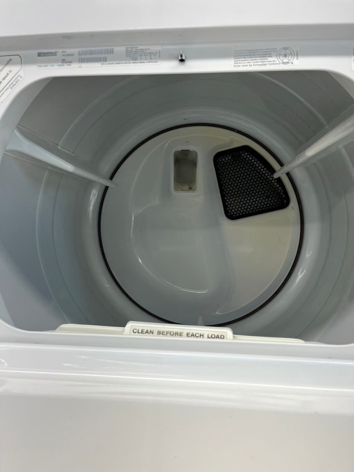 ^ ITEM #W85D Kenmore gas dryer Side x Side 29”