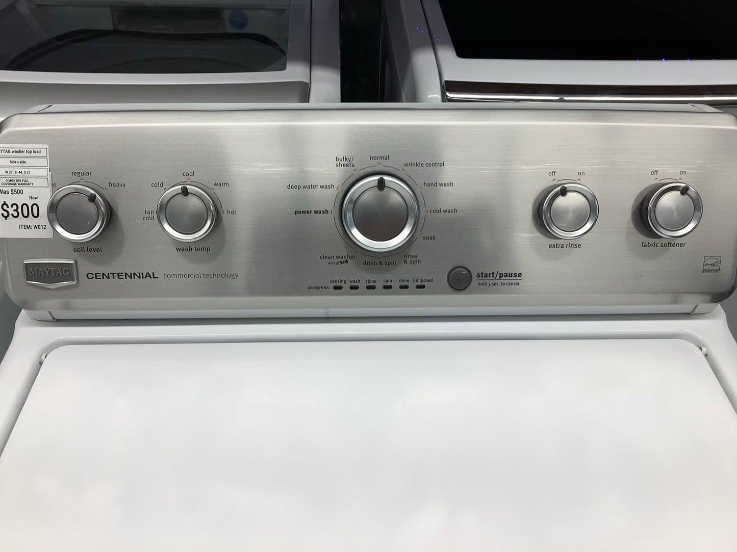 White MAYTAG washer top load
