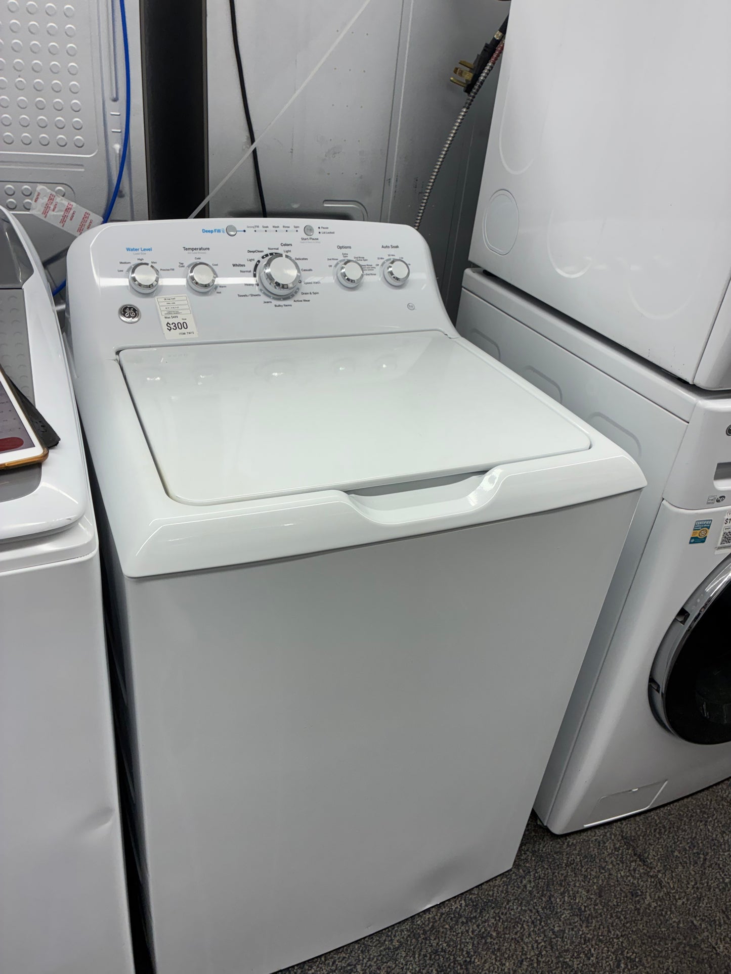 GE top load washer large capacity side x side 27”
