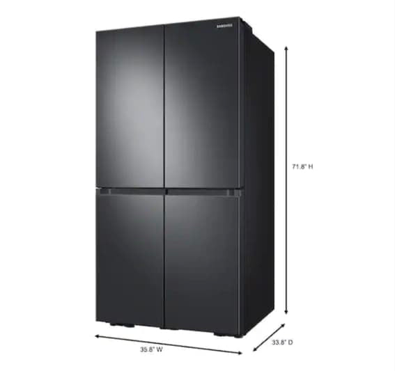 ★ Samsung Open Box 22.8 cu. ft. 4-Door Flex French Door Smart Refrigerator in Fingerprint Resistant Stainless Steel, Counter Depth 36 in RF306 - ST2