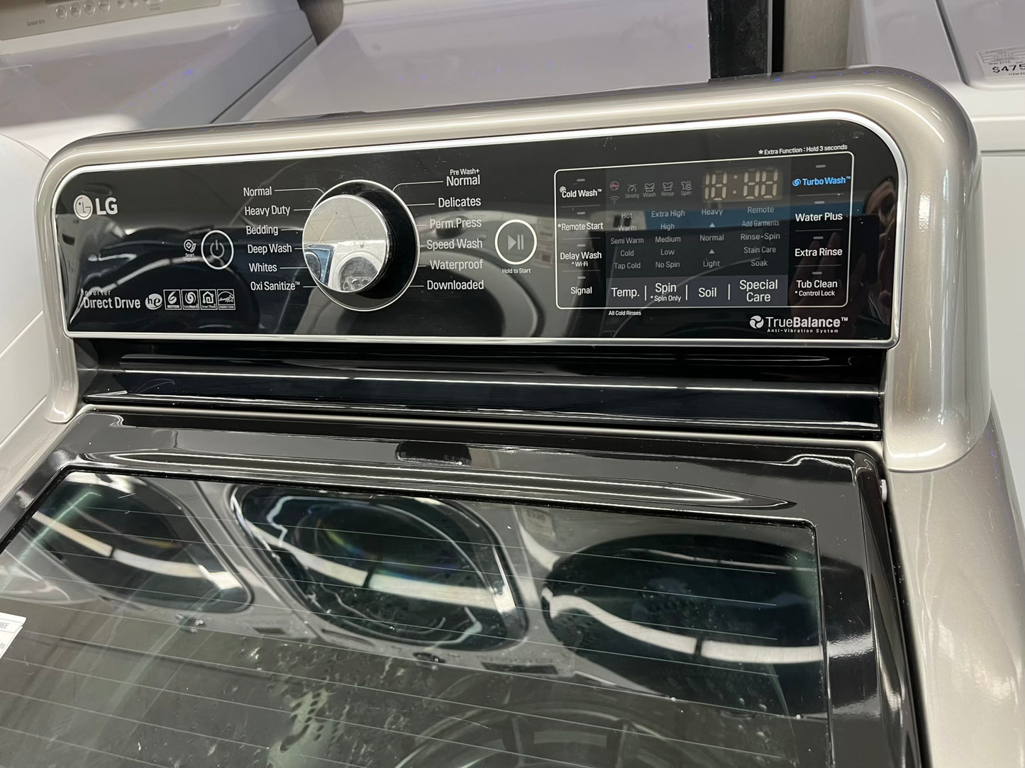 ^ ITEM #W96K LG top load washer large capacity side x side 27”