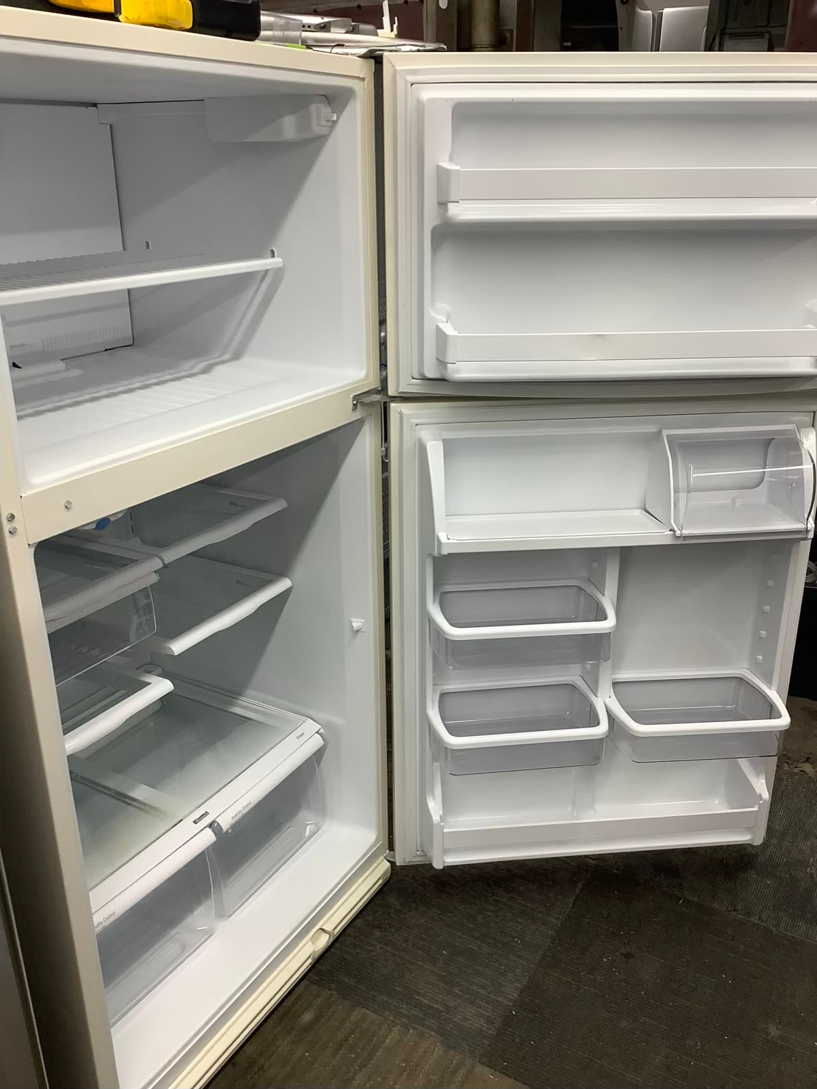 White Kenmore Top Freezer Refrigerator