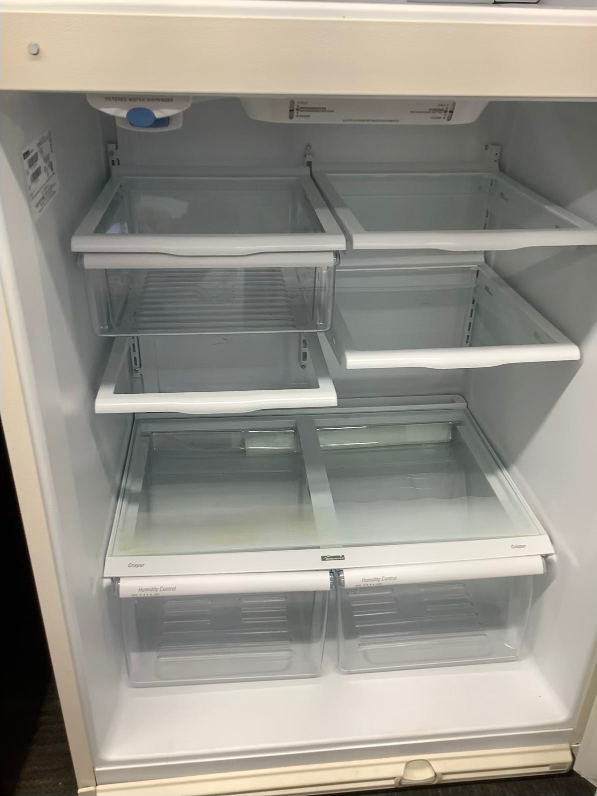 White Kenmore Top Freezer Refrigerator