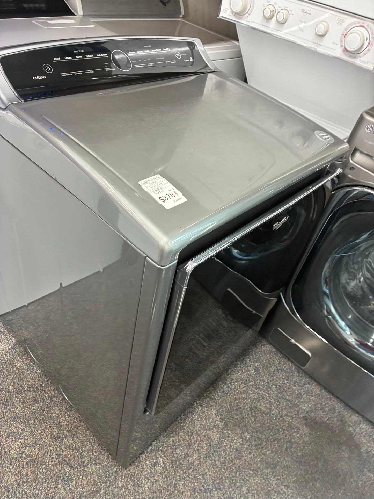 Whirlpool electric dryer 29” large capacity slate