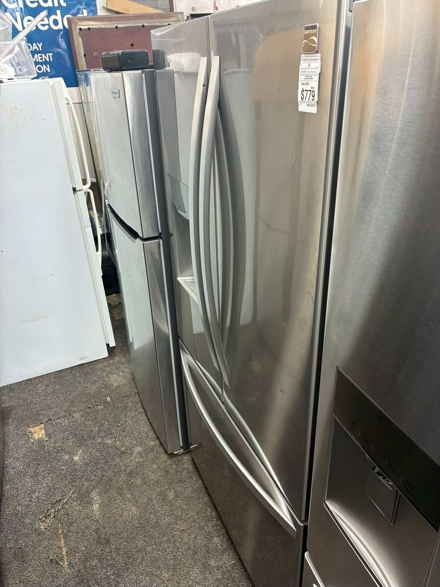 Kenmore French door refrigerator stainless steel 36” ice maker water dispenser