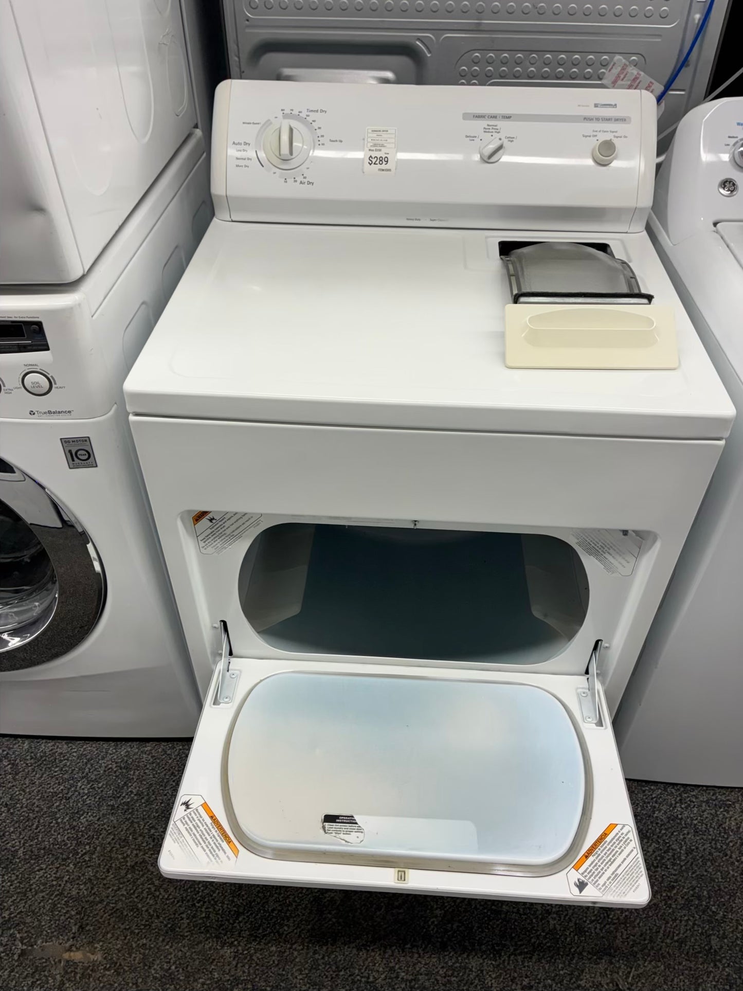 Kenmore side x side dryer electric 220v large capacity 29”