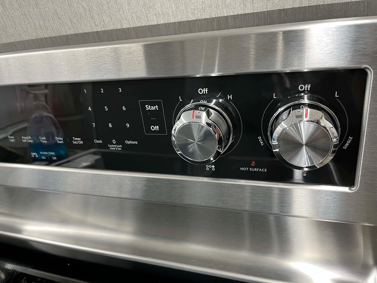 ITEM: GR06K ~ ★ KitchenAid 30-in Glass Top 5 burners 6.4-cu ft Convection Oven Freestanding Electric Range ( Stainless Steel with PRINTSHIELD Finish )