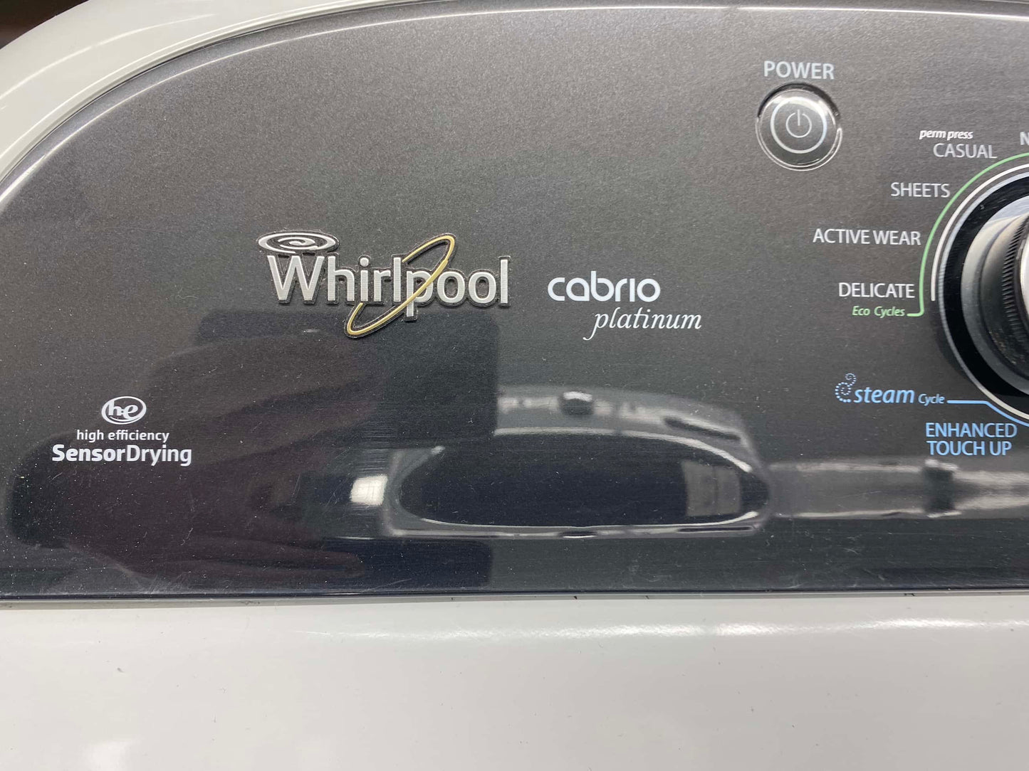 TEM: #ED74D Whirlpool cabrio electric dryer large capacity side x side 29 in