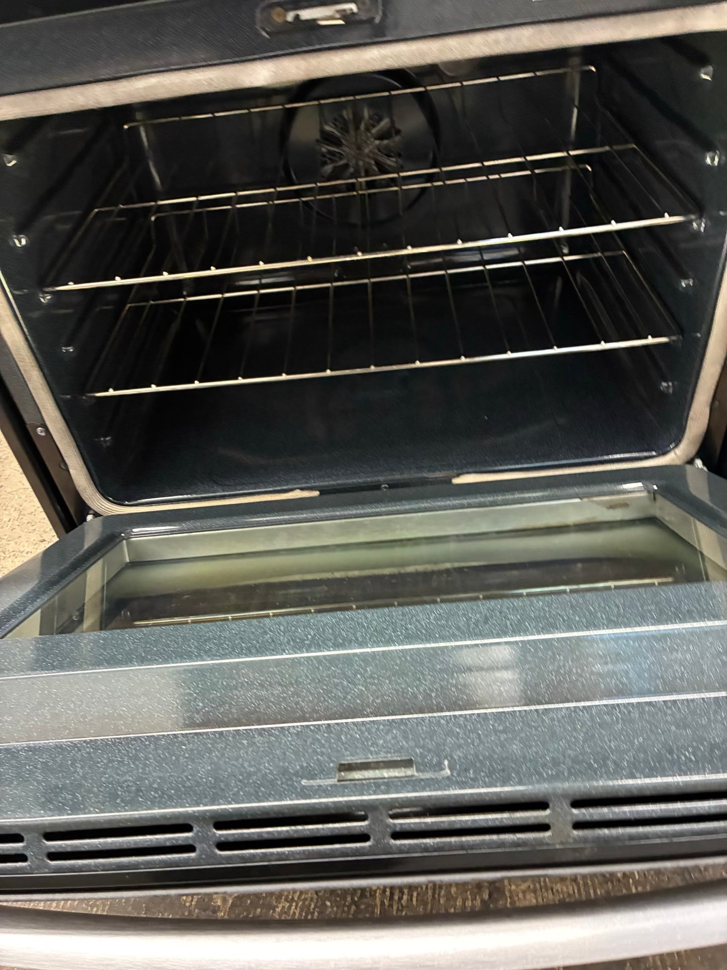 Whirlpool electric white range 5 burner 30 inch stainless steel double oven