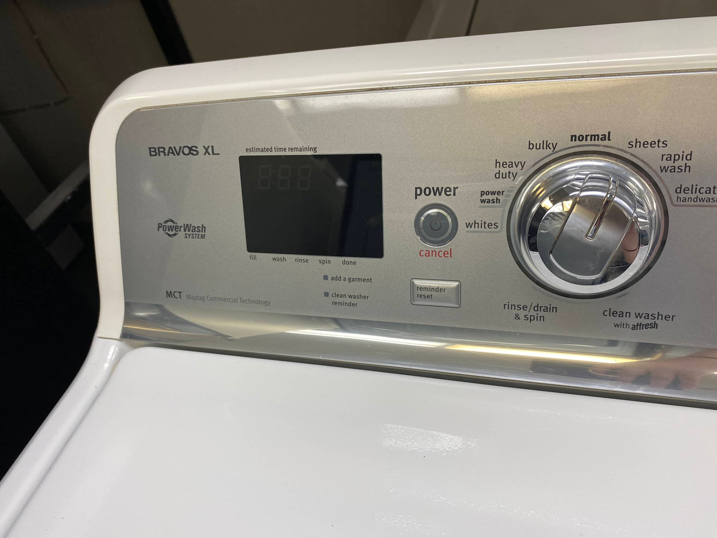 Maytag washer and dryer set electric 220v side x side large capacity