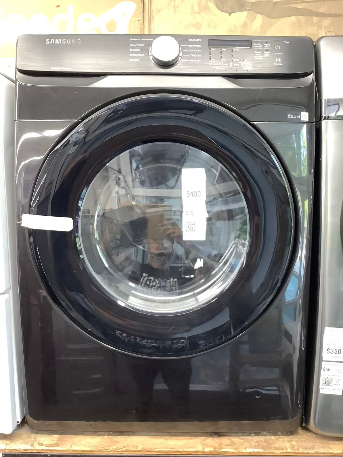 Samsung front load electric dryer 220v large capacity stackable 27”