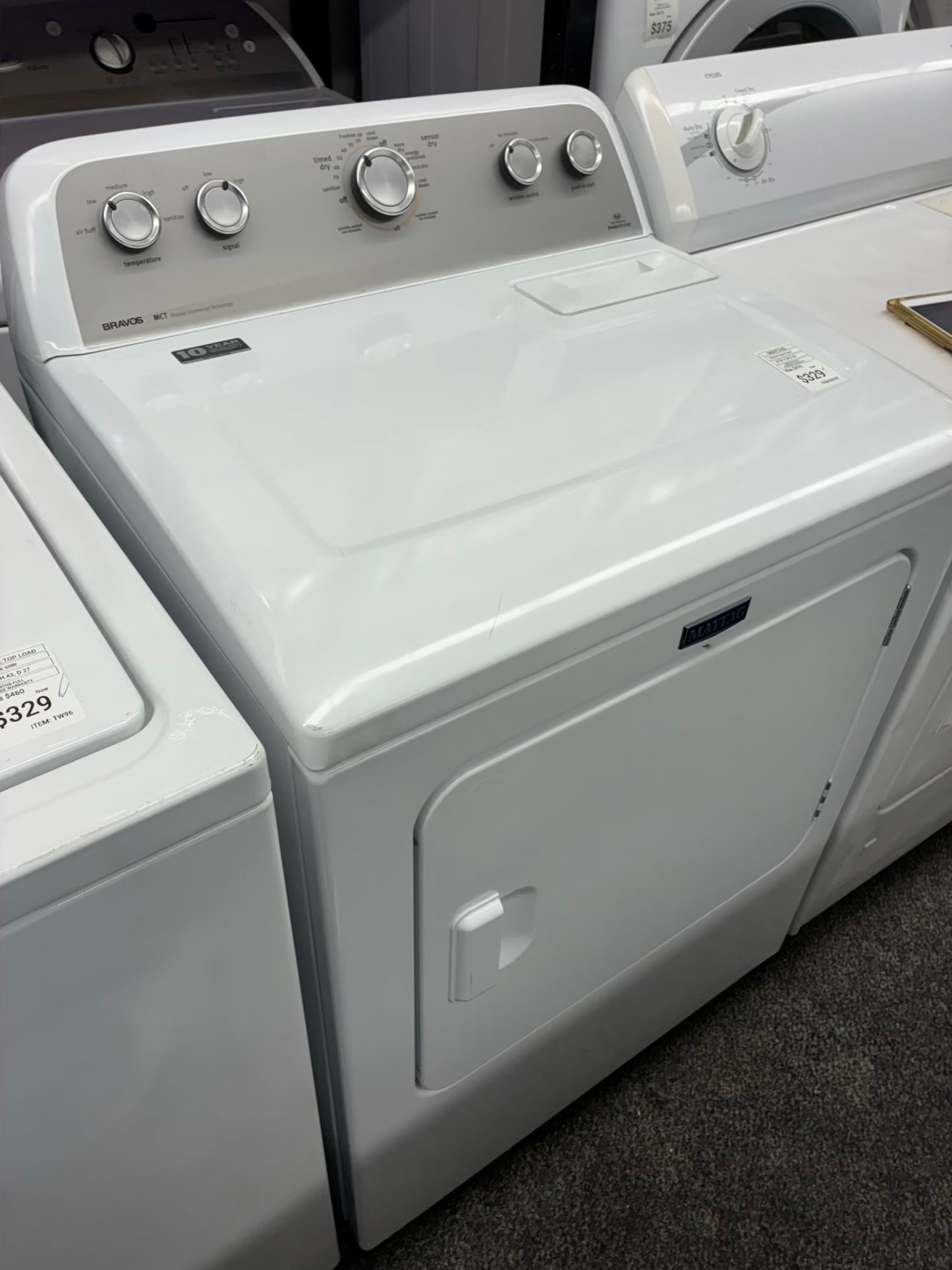 Maytag electric dryer 29” large capacity white