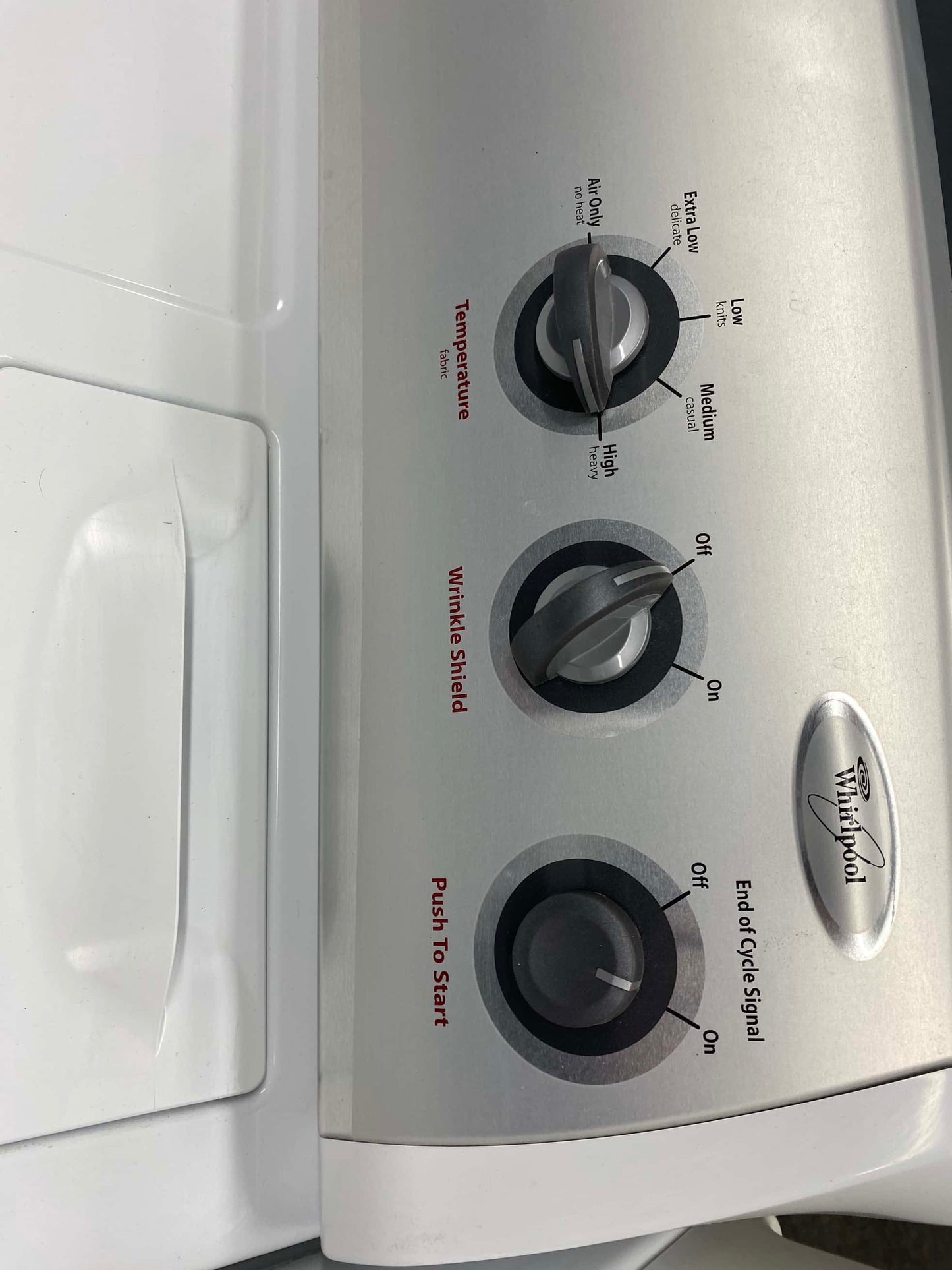 ITEM #ED28S Whirlpool electric dryer side x side large capacity 29”