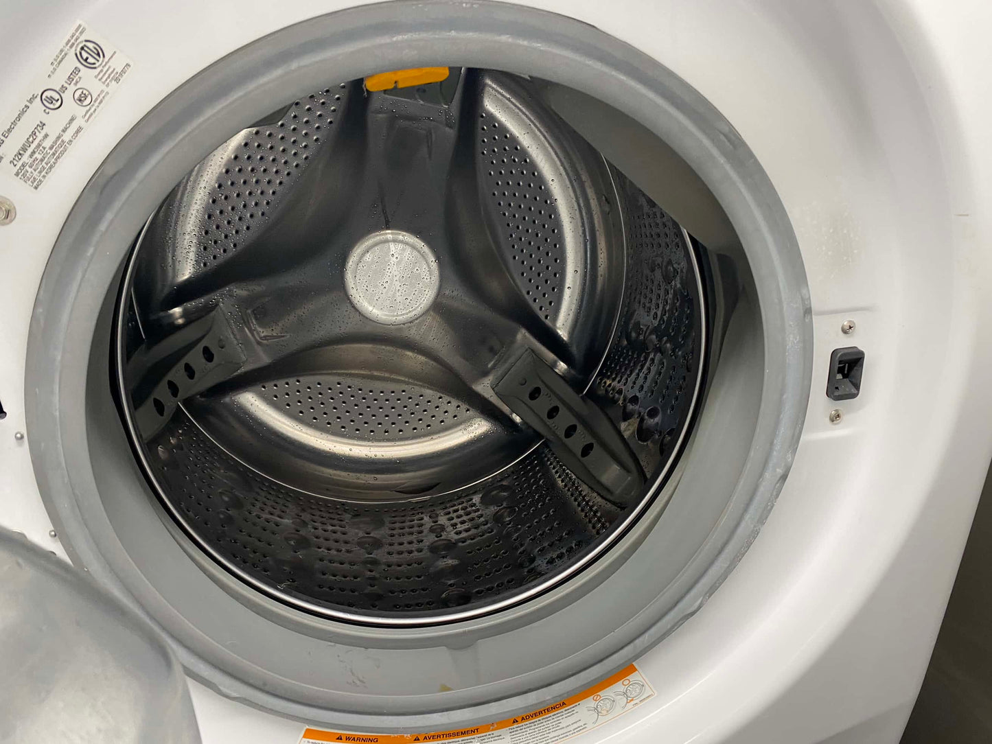 . ITEM #ED53F LG electric dryer large capacity front load w/ pedestal 27”