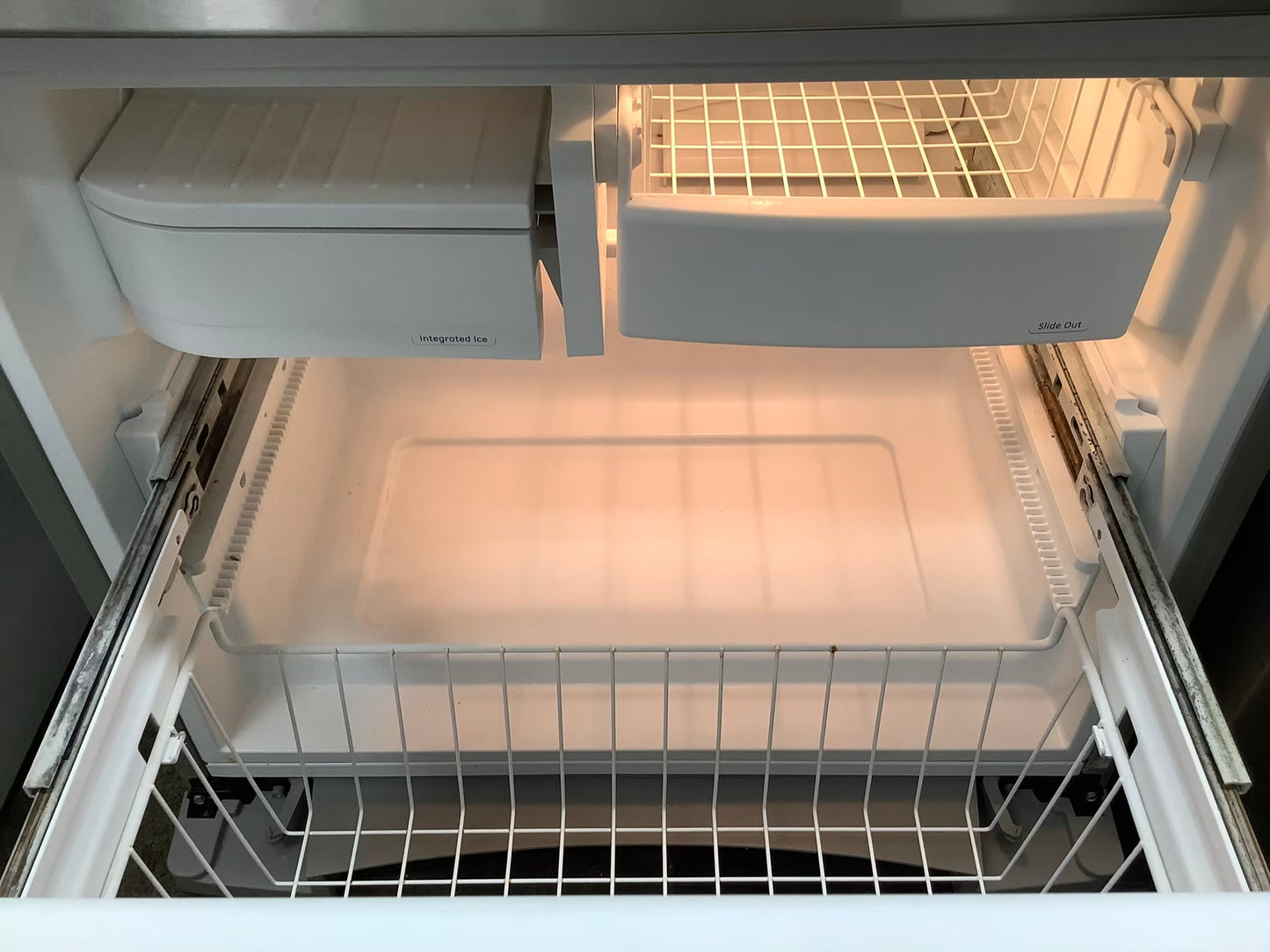 Stainless steel GE Bottom Freezer Refrigerator