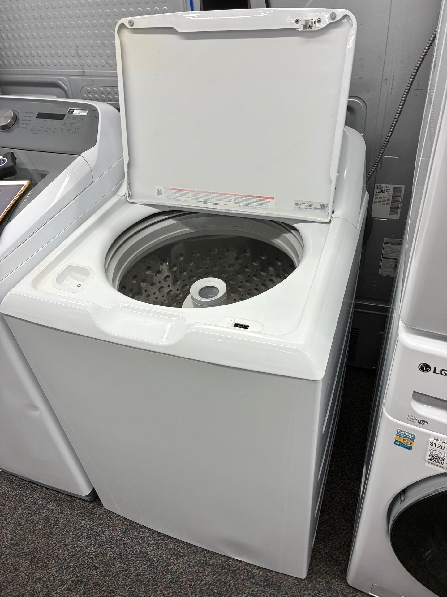 GE top load washer large capacity side x side 27”