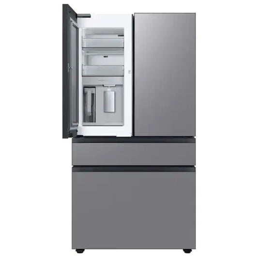 .★ Samsung Open Box  Bespoke 23 cu. ft. 4-Door French Door Smart Refrigerator with Beverage Center in Stainless Steel, Counter Depth RF4461