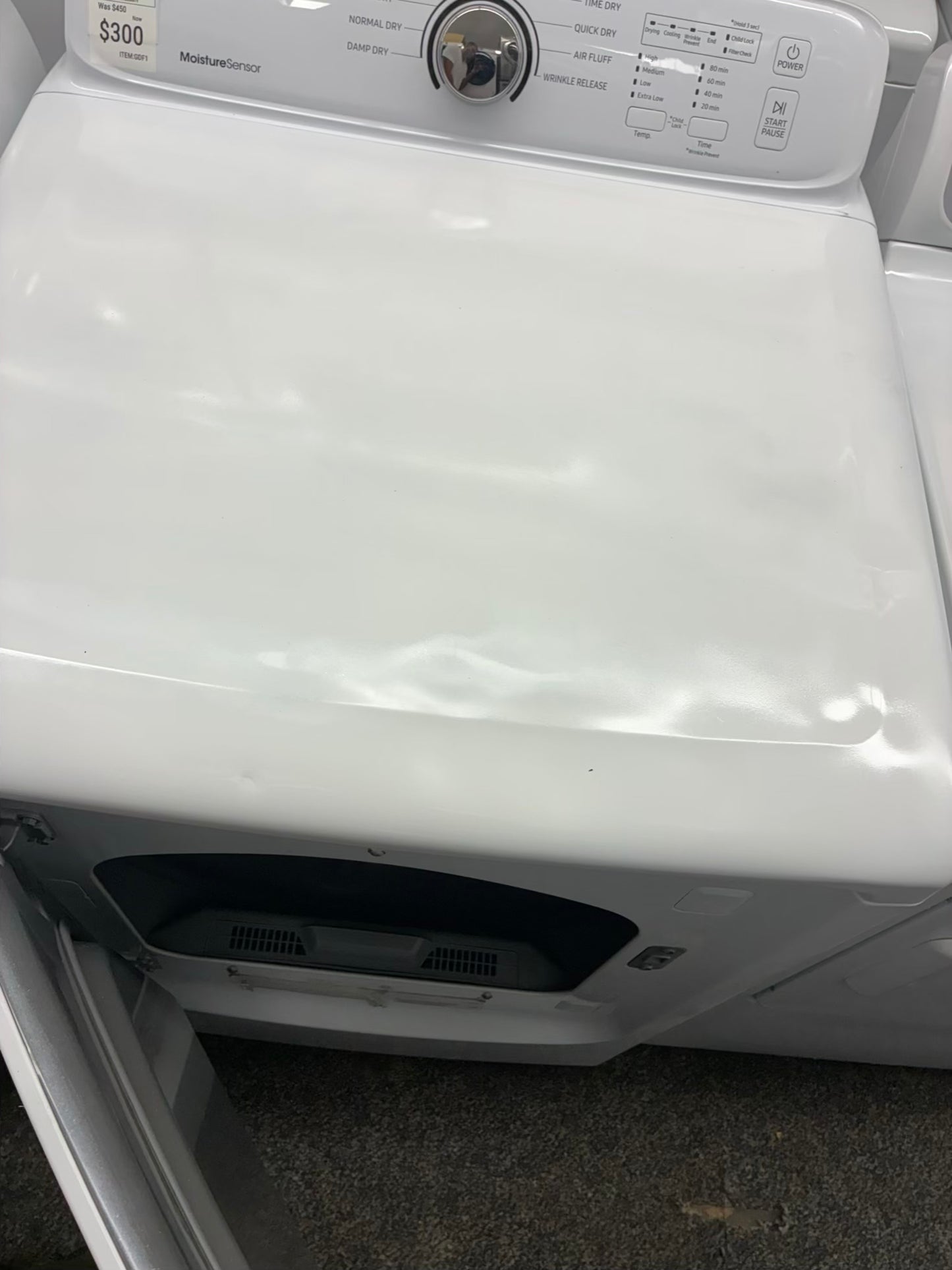Samsung gas dryer side by side 27 inch moisture sensor