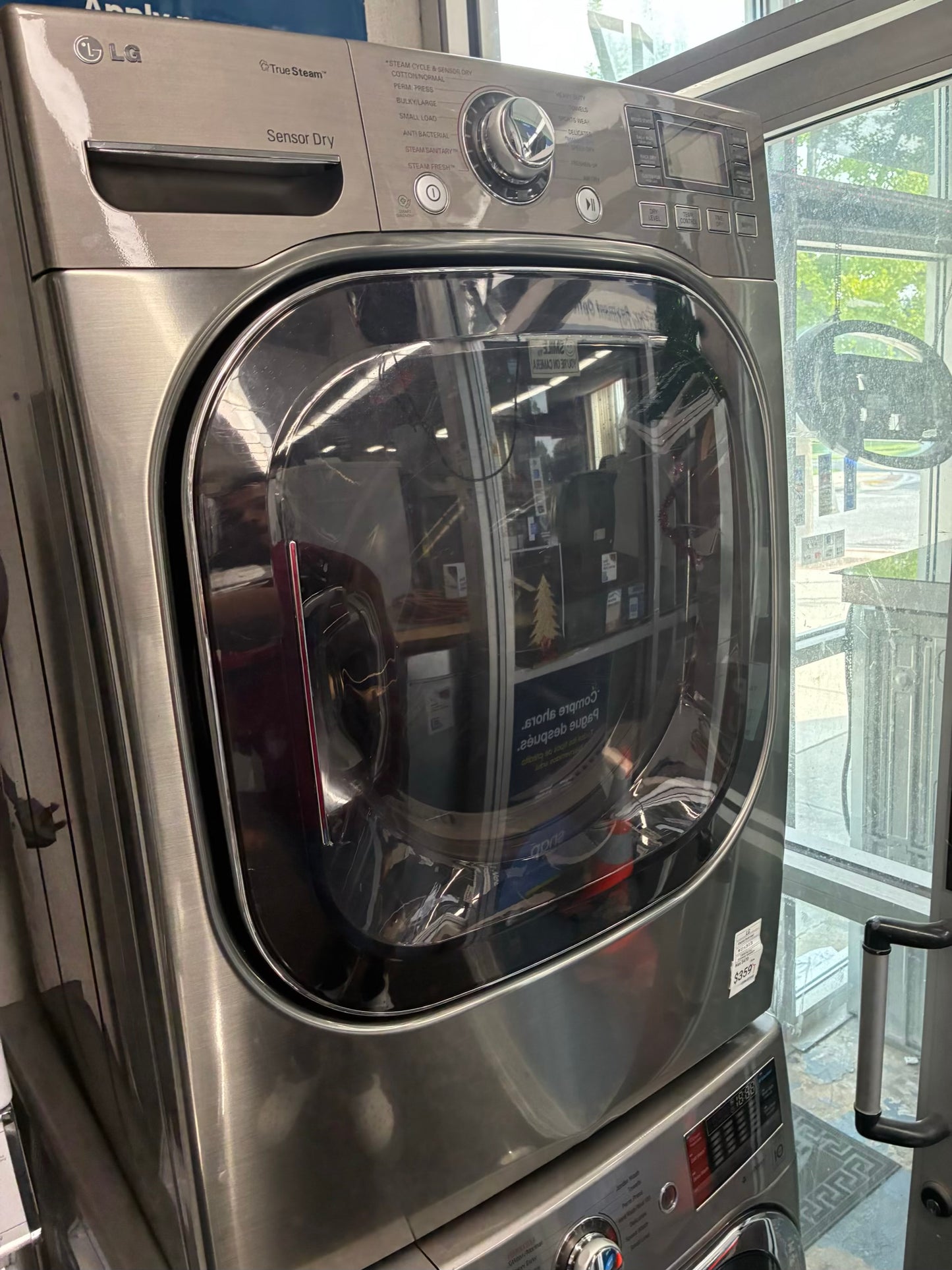 LG Electric Dryer 27” front load slate steam option