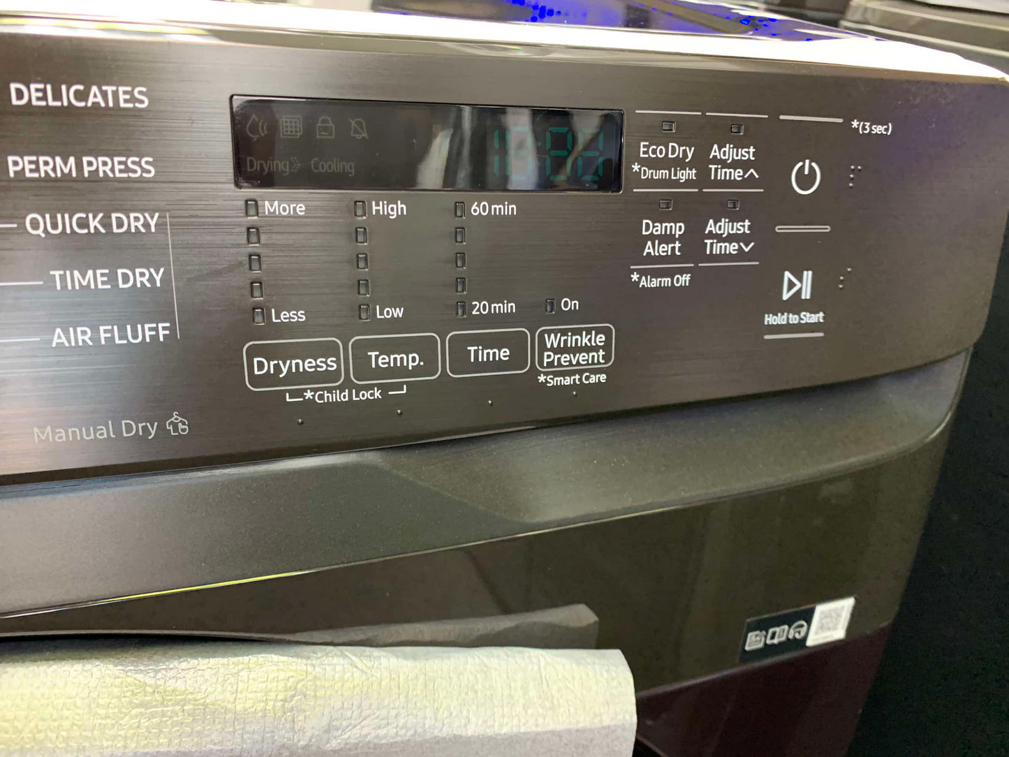 ⚡️CYBER MONDAY ★ Samsung open box 7.5 cu. ft. Smart Gas Dryer in Brushed Black with Steam Sanitize+ and Sensor Dryer D749