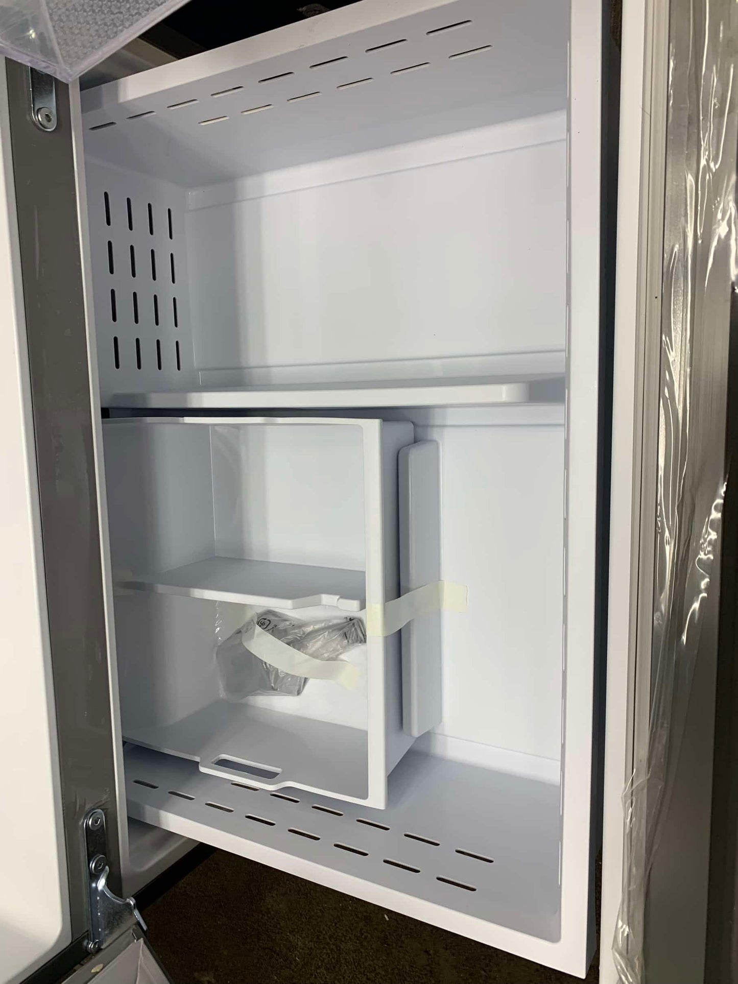 ⭐️ CYBER MONDAY ★ Samsung 33” Open Box - 25 cu. ft. 3-Door French Door Smart Refrigerator with Beverage Center - Stainless Steel RF302