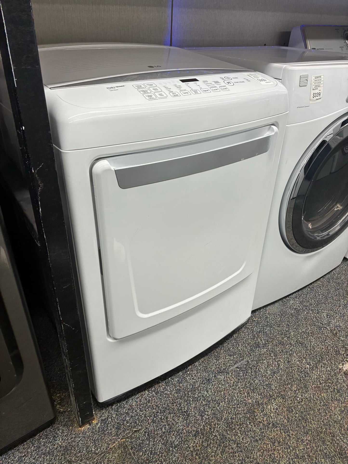 LG gas dryer 27” large capacity white
