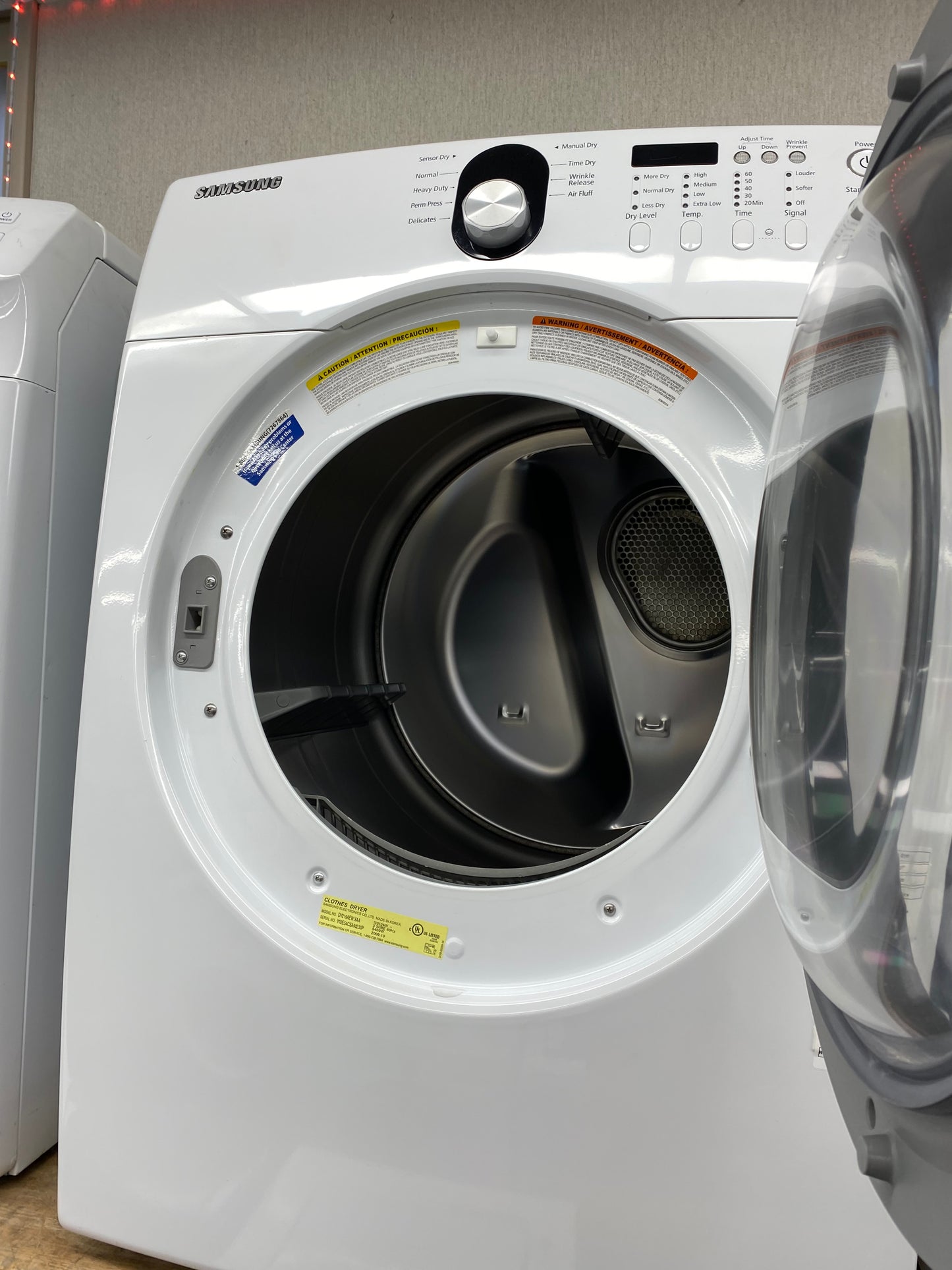 ITEM #ED45S Samsung front load electric dryer 220v stackable large capacity stainless steel drum 27 in D