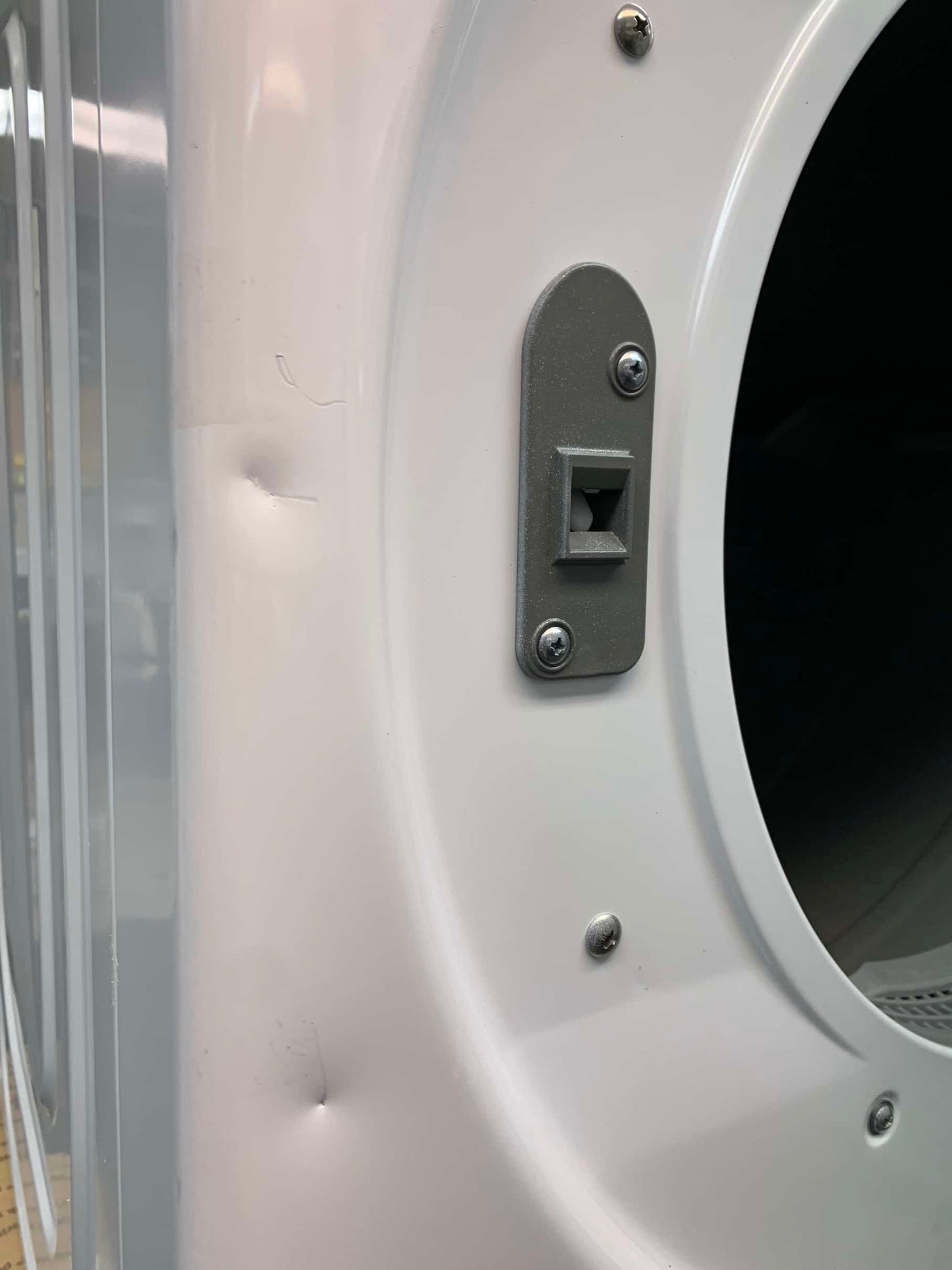 ★ Samsung Open Box 4.5 cu. ft. High-Efficiency Front Load Washer with Self-Clean+ in White & 7.5 cu. ft. Stackable Vented Electric Dryer with Sensor Dry in White 27 in WD668