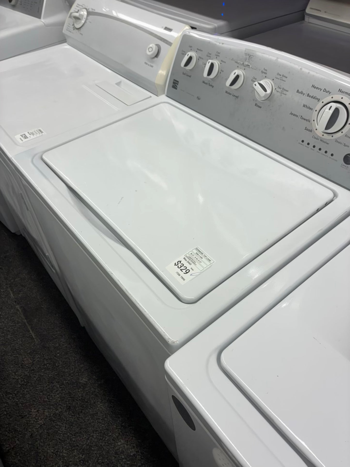 Kenmore top load large capacity white 27”