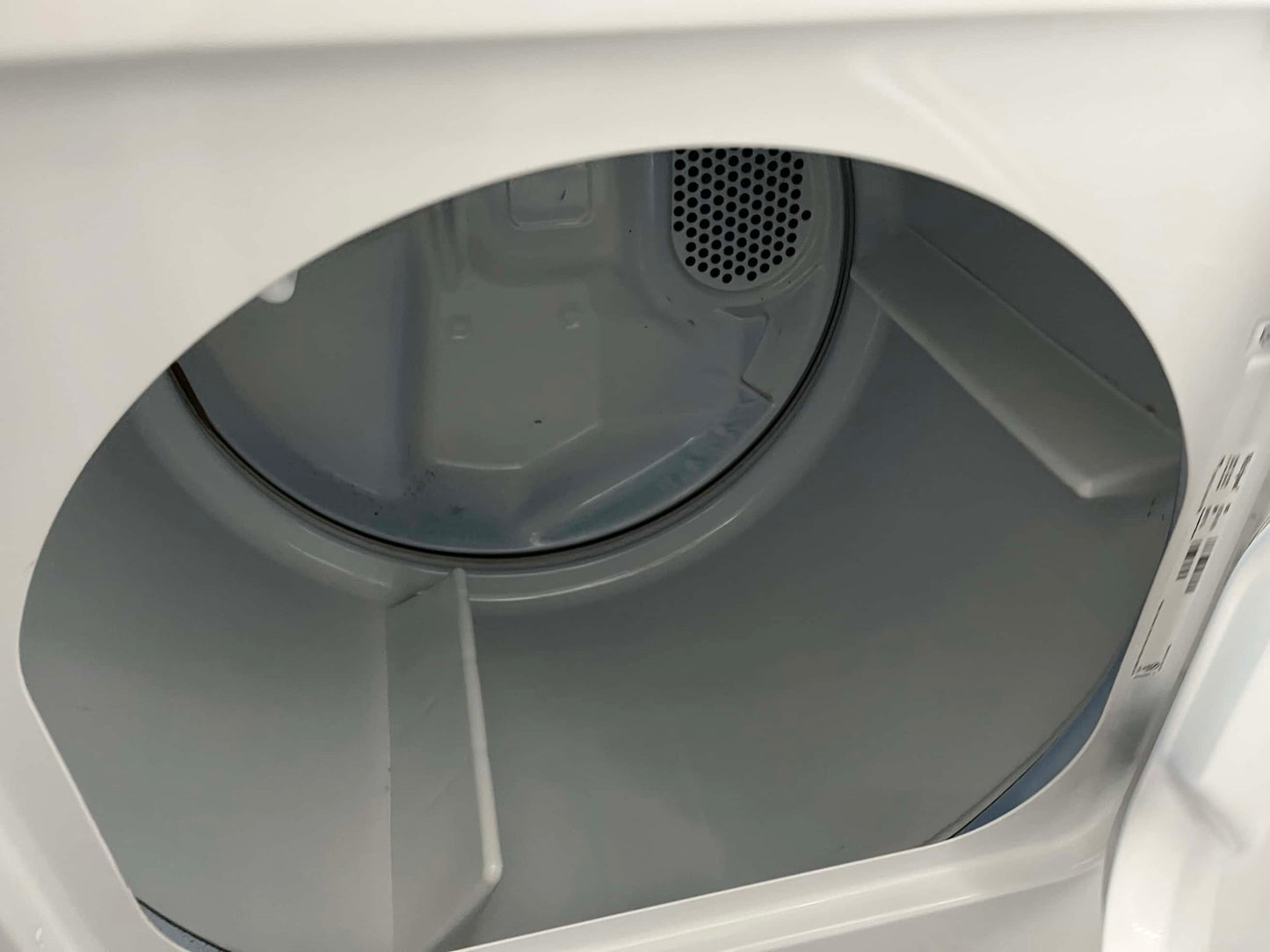 Item #ED73C whirlpool electric dryer stainless steel drum top load washer side by side 29”