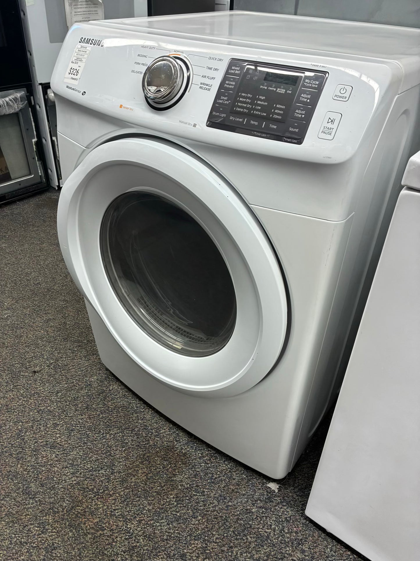 Samsung Electric Dryer 27” white front load