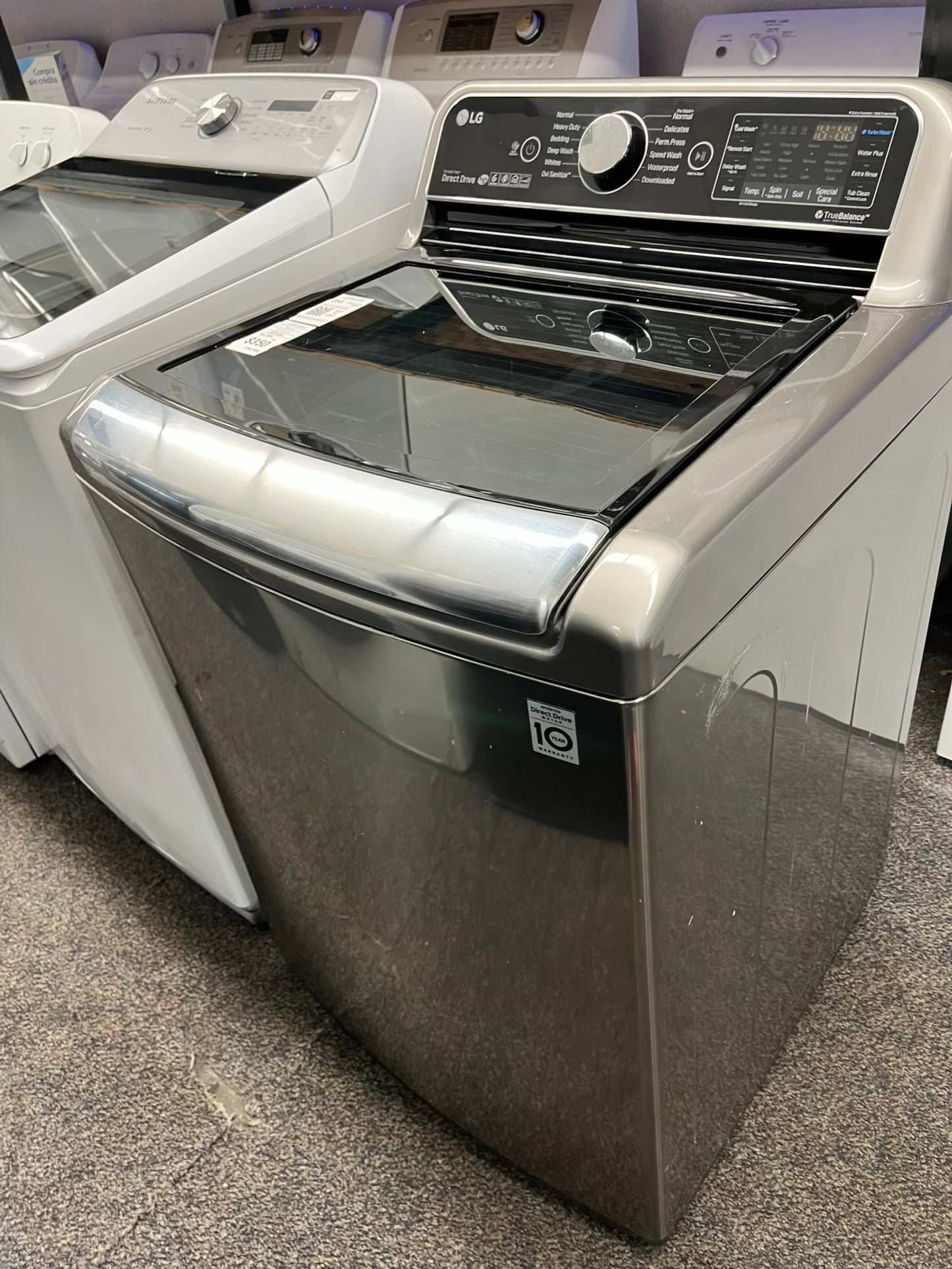 ^ ITEM #W96K LG top load washer large capacity side x side 27”