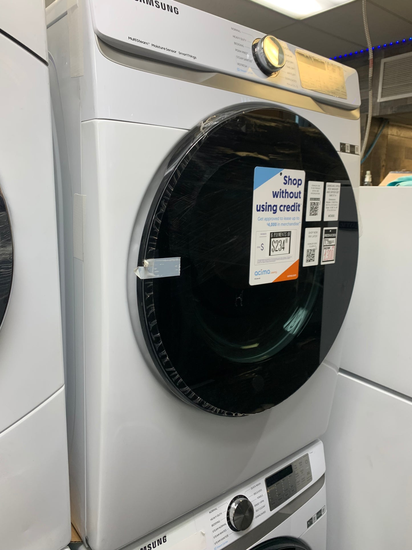 🔥 HOT DEAL
★ Samsung Open Box 4.5 cu. ft. High-Efficiency Front Load Washer with Self-Clean+ in White & 7.5 cu. ft. Smart Stackable Vented GAS Dryer with Steam Sanitize+ in White WD690
