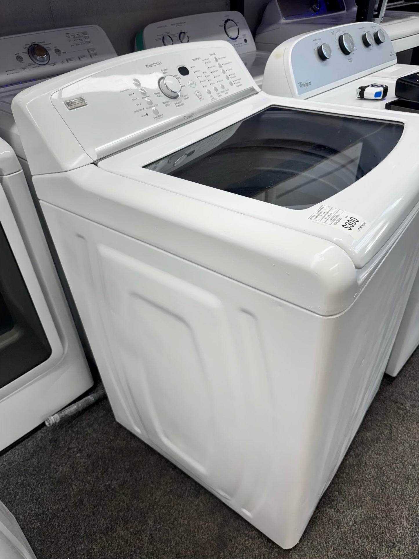 Kenmore elite oasis HT top load washer machine whit glass door and clean washer technology