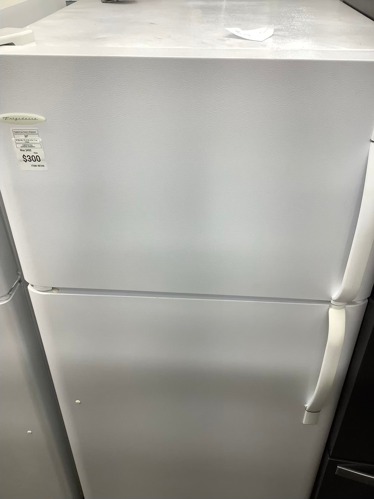 White Frigidaire Top Freezer 30”