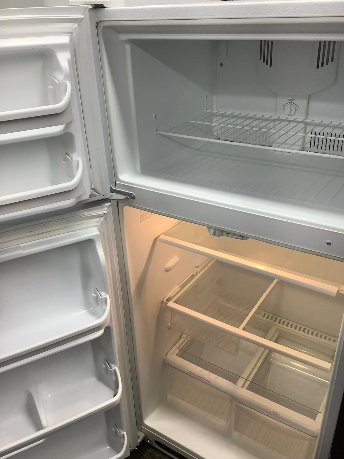 White Frigidaire Top Freezer 30”