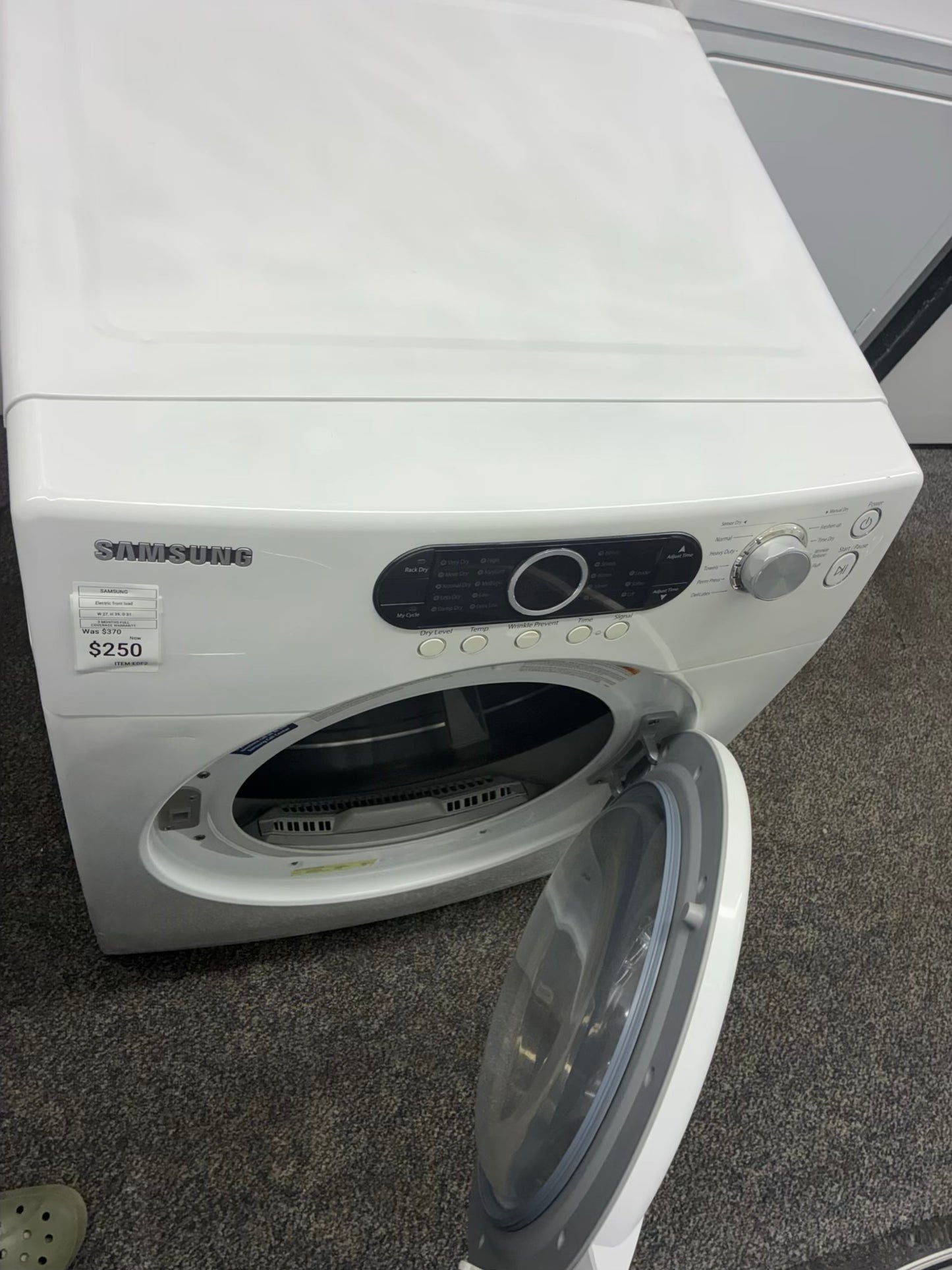 SAMSUNG front load electric dryer 220v large capacity stackable 27”